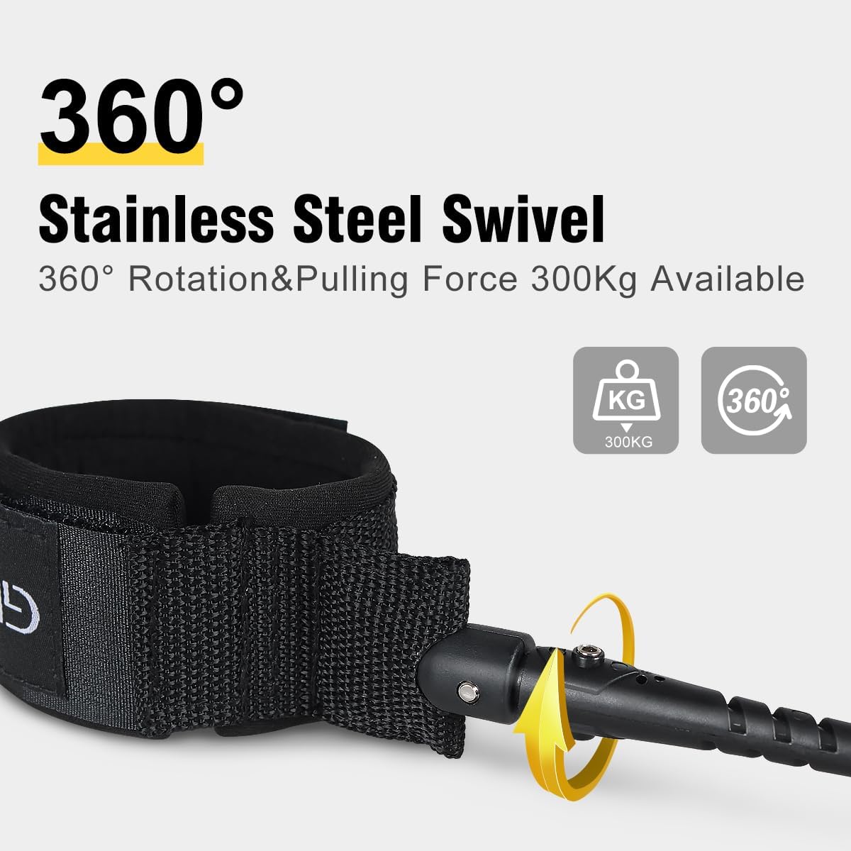 Correa SUP 11pies espiral para tabla remo tobillo con funda
