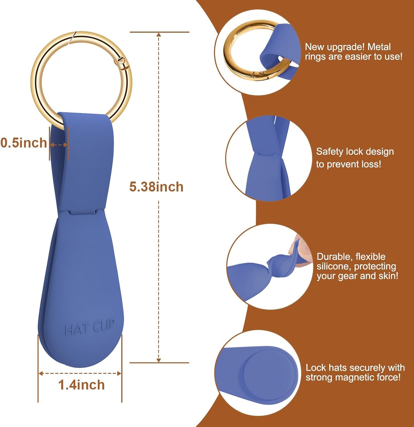 Clip magnético para sombrero y bolsos viaje organiz. seguro