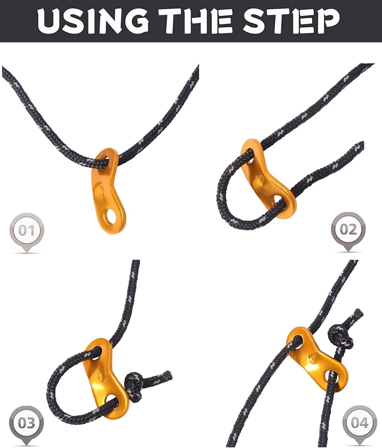 6 Cables 0.157" aluminio camping