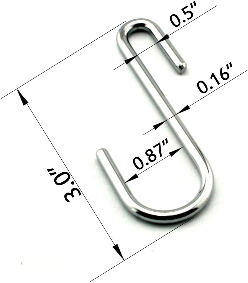 Gancho en S acero cromado para utensilios cocina