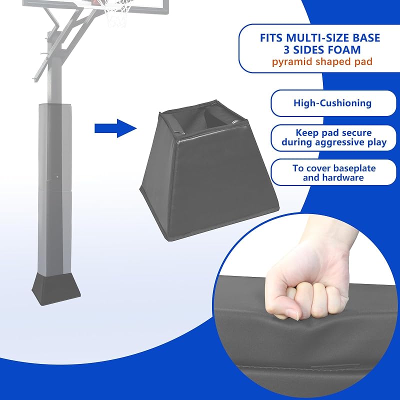 Base acolchada baloncesto cuadrada 4x4-6x8 pulg