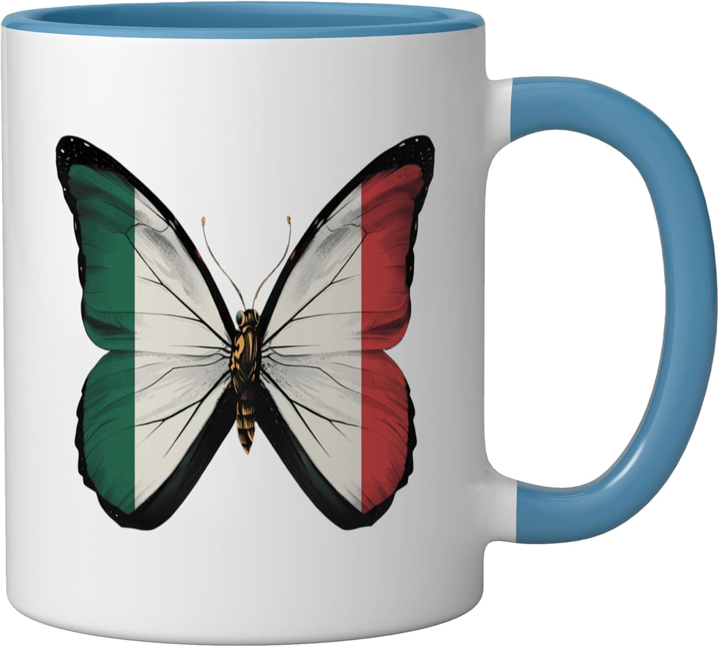 Taza Cerámica Bandera Italia Azul/Blanco