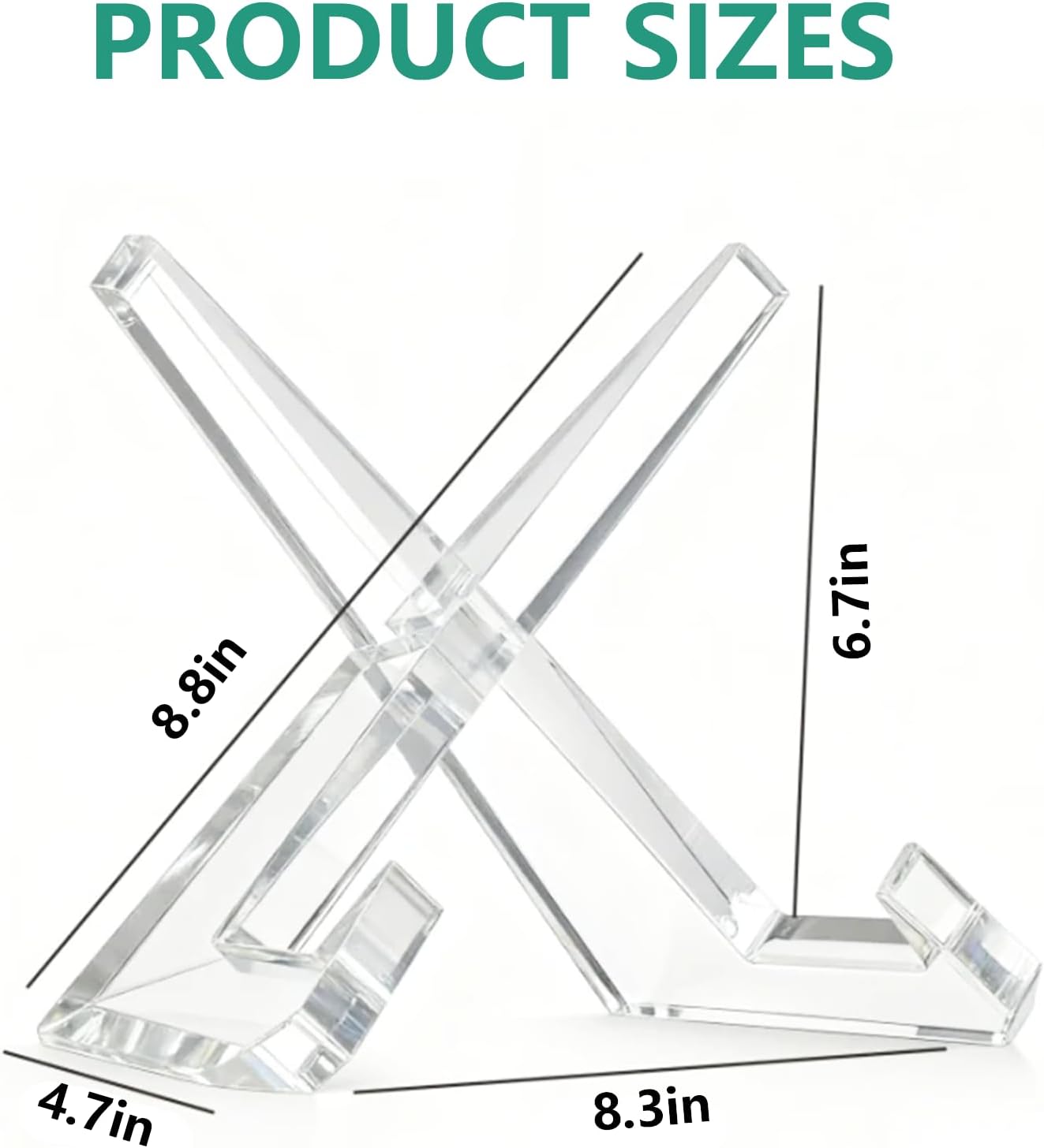 Soporte acrílico para libros de cocina transparente