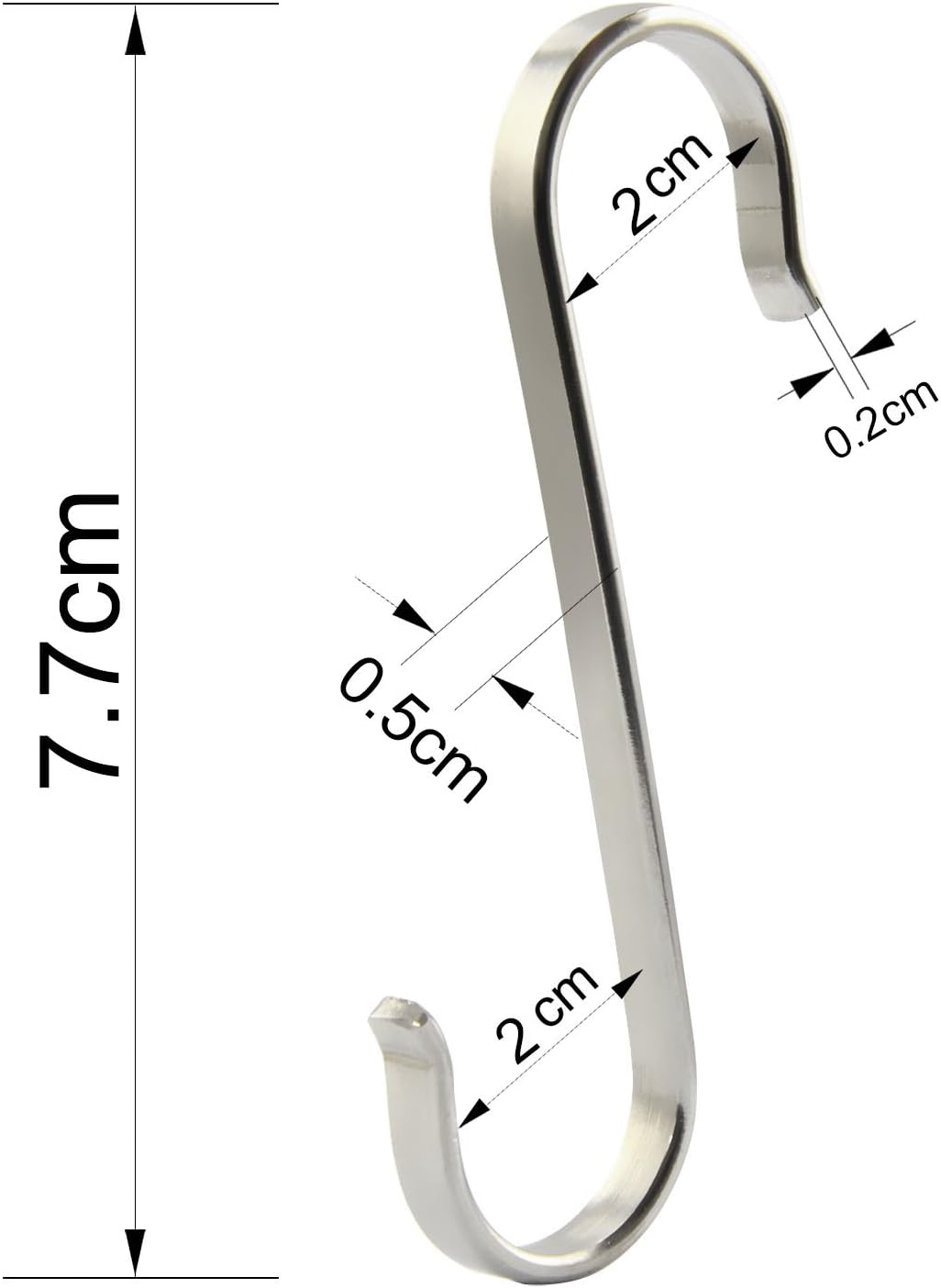 Ganchos S acero inox 304 para colgar ollas sartenes plateado