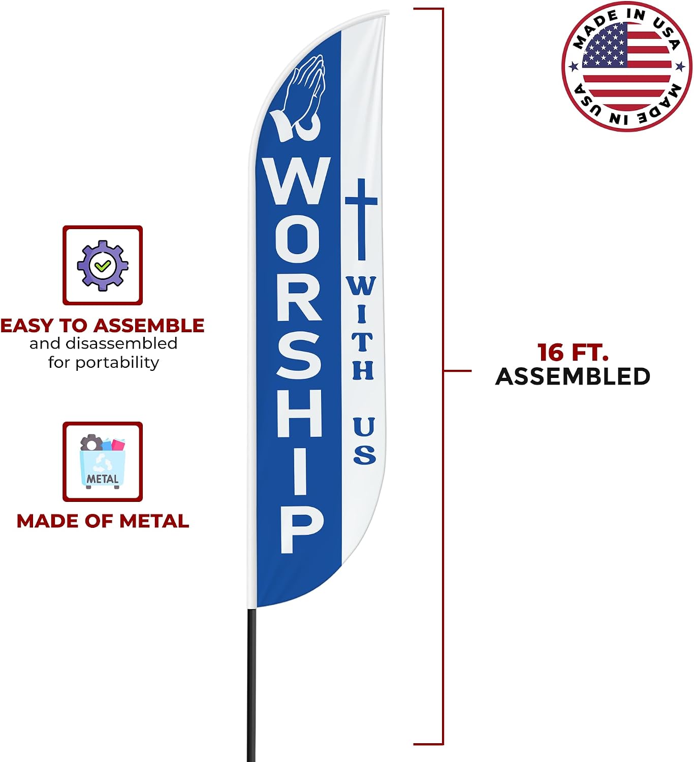 Bandera de poliéster 11.5ft para exteriores Swooper