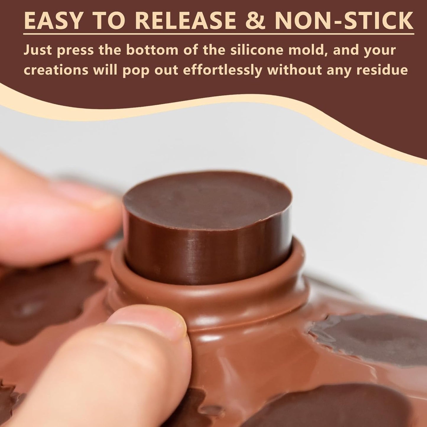 Set 6 moldes silicona antiadherente para chocolate dulces gelatina