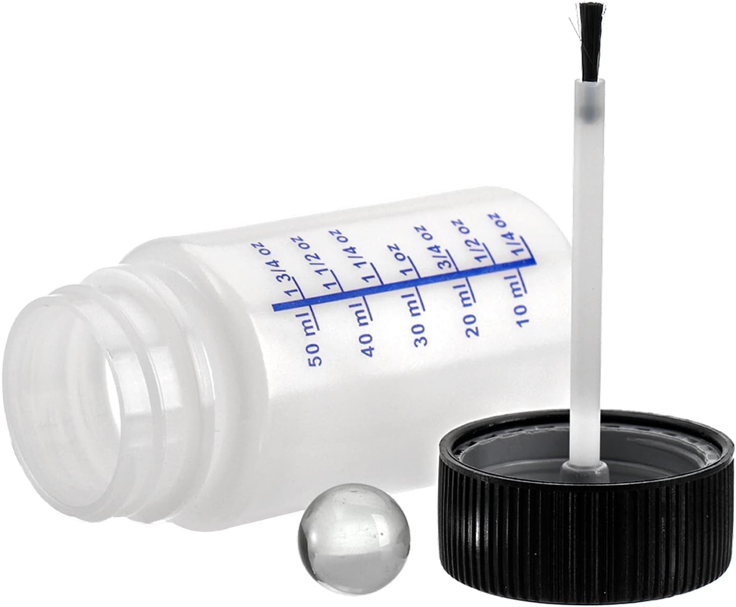 30 Botellas Pintura 2oz Tapa Segura Cepillo Plástico
