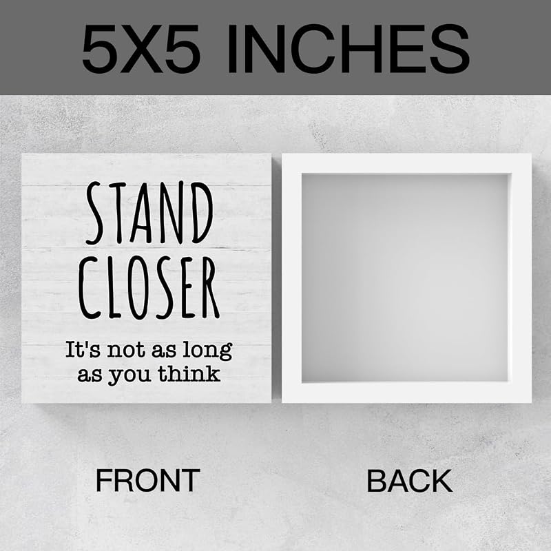 Letrero baño niños Stand Closer 5x5pulg decoración