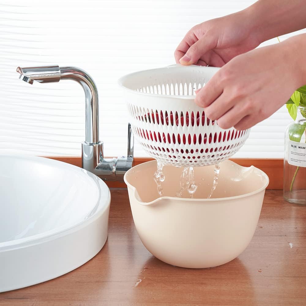 Set colador cocina 2en1 cesta frutas sin BPA
