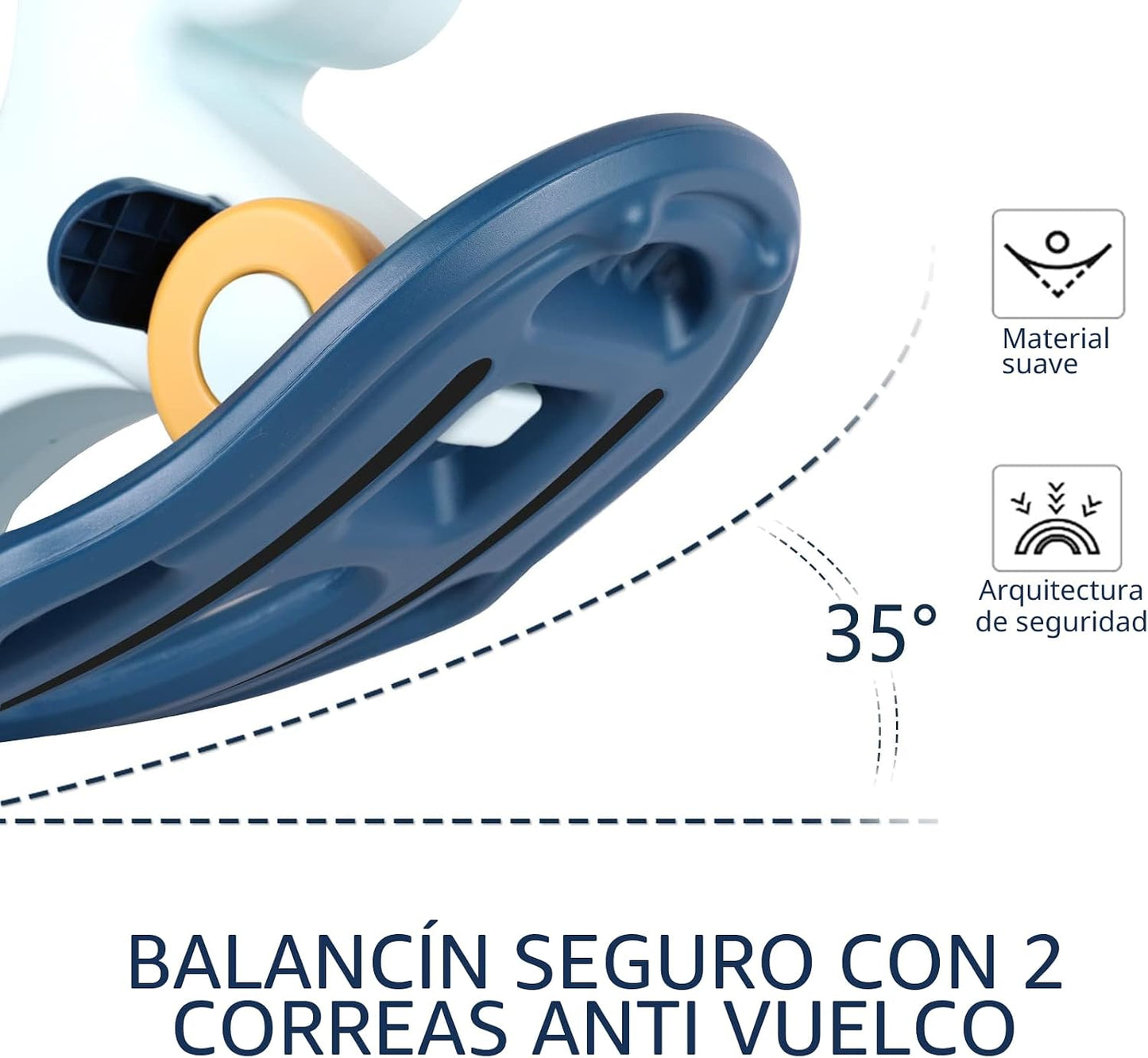 Caballo mecedor 4en1 para niños 1-3 años con tabla