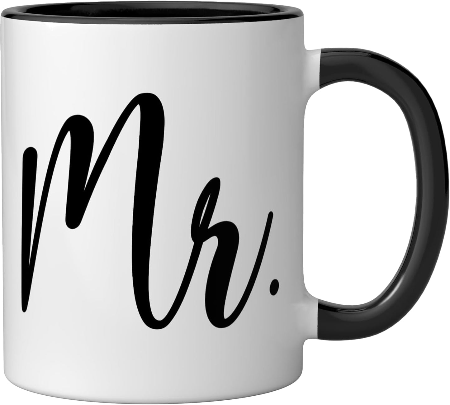 Taza Cerámica para Casados Negro/Blanco