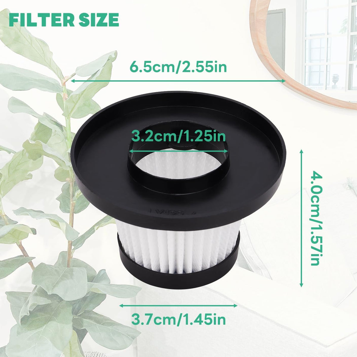 Filtro HEPA lavable para aspiradora inalámbrica comp 9 pzas