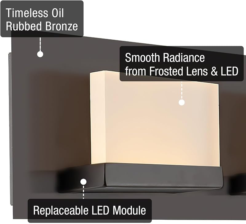 Lámpara LED baño 48" 60W 3000K bronce aceitado