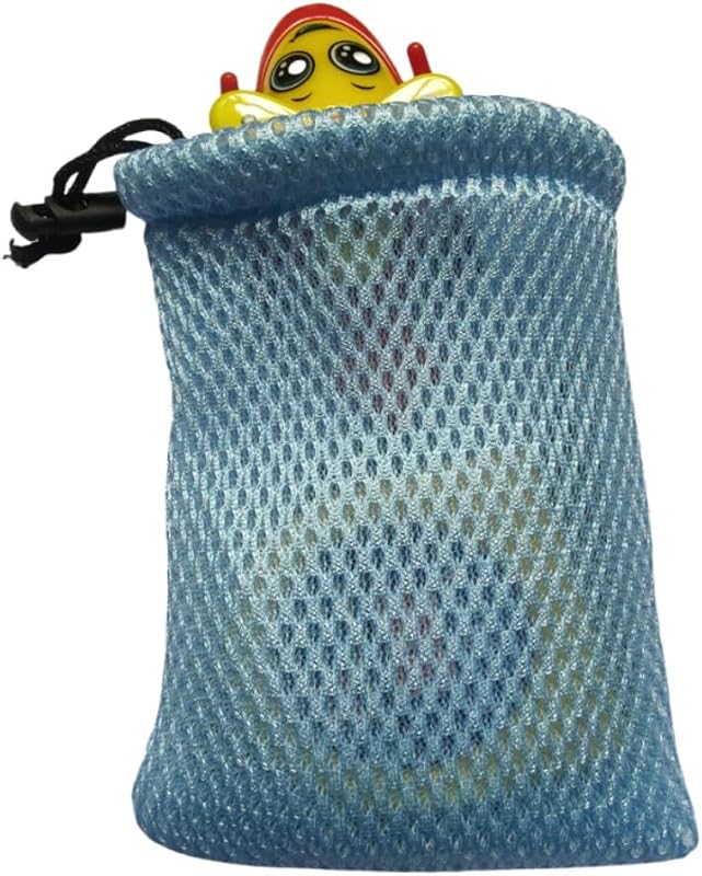 Bolsa malla nailon con cordón para viaje 5uds azul