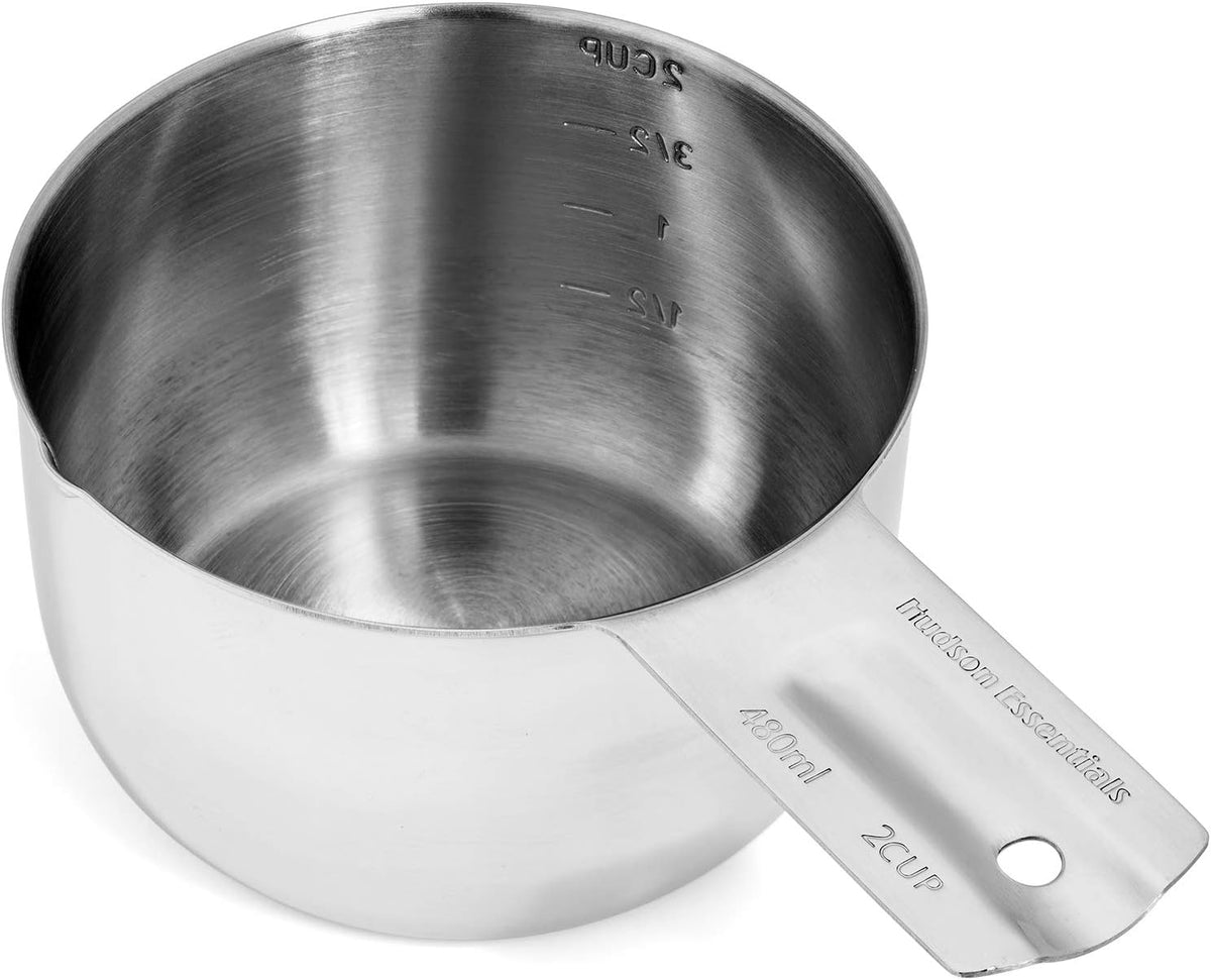 Set tazas y cucharas medidoras acero inox