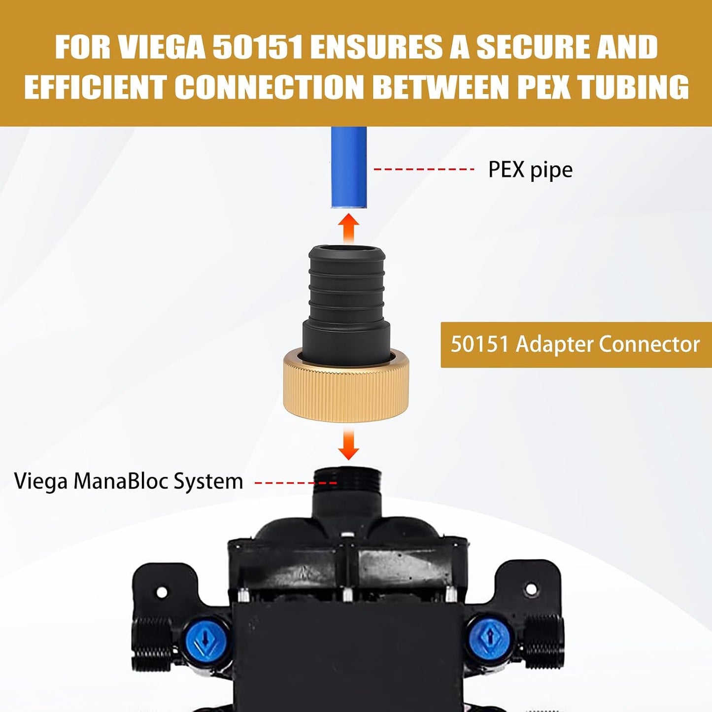 Adaptador crimp PEX 50151 para Viega 5 Pzas