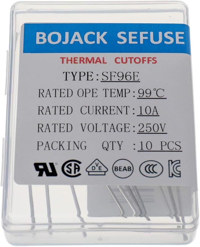 Fusibles térmicos 10A 250V 210.2°F paquete 10 pzas