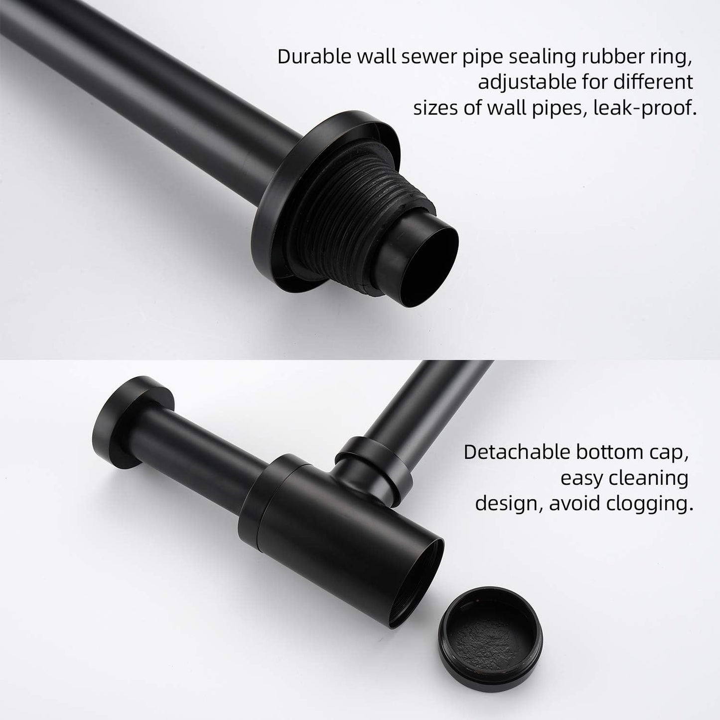 Set tapón lavabo trampa P ajustable 1-1/4