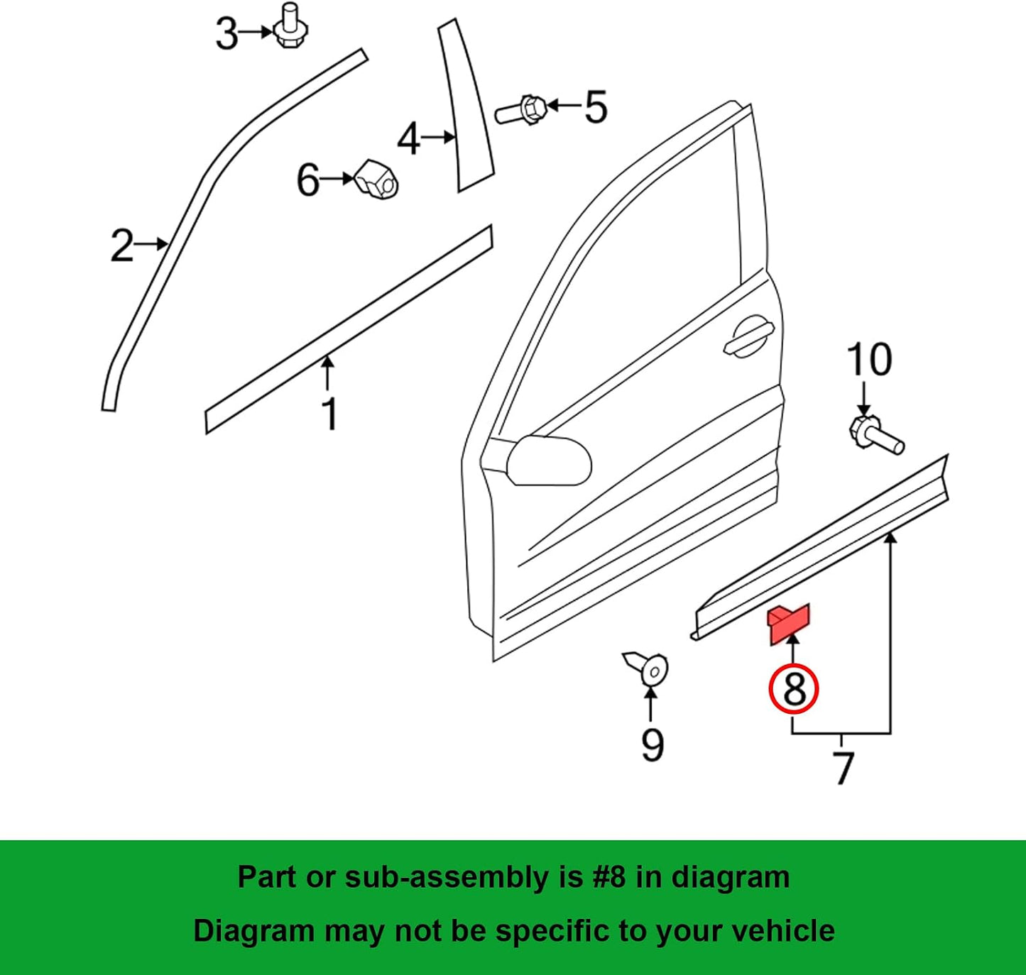 Kit clip protege cubierta puerta VW 3c0-853-585 586