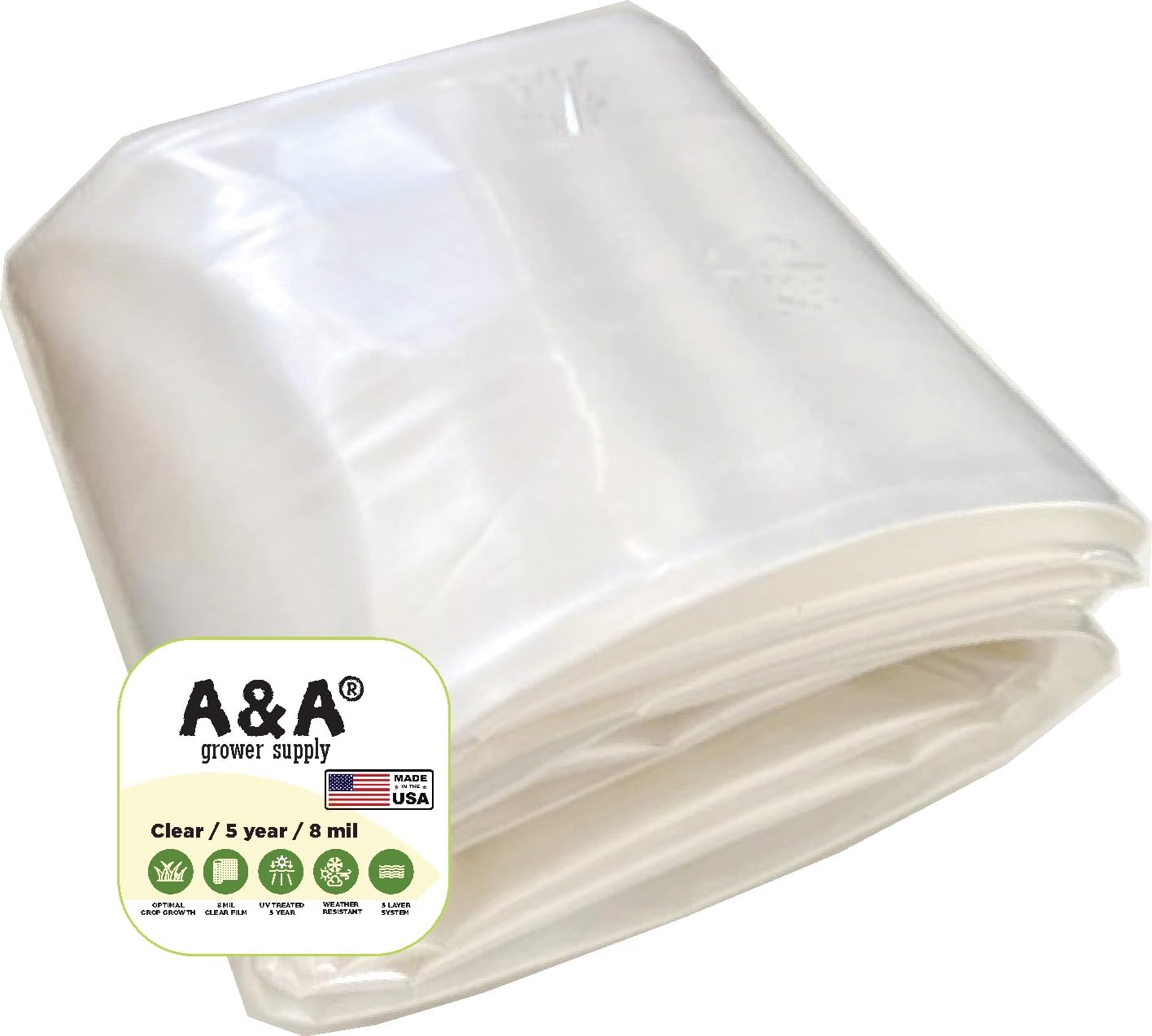 Lámina plástica transparente para invernadero 20ft UV resistente