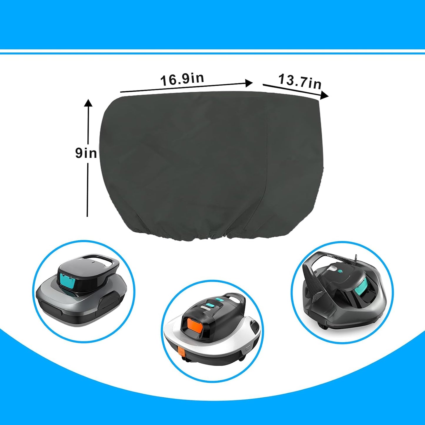 Cubierta protectora robot piscina inalámbrico impermeable UV
