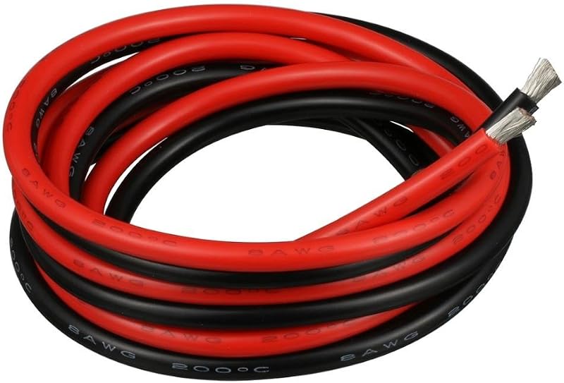 Kit cables silicona 8 awg 3m flexible trenzado cobre estañado