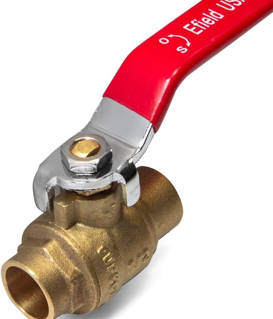 5 Válvulas bola latón soldadura 1pulg 600wog conector sudor