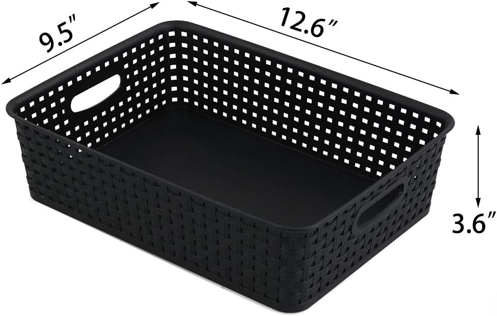 Bandeja almacenamiento papel plástico oficina 5 pack negro