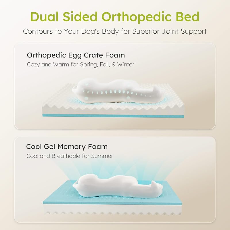 Cama ortopédica perro espuma gel refrescante impermeable XL