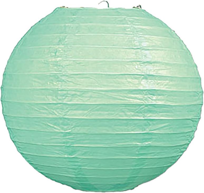 3 Linternas Papel Verde Menta Decorativas para Techo Eventos