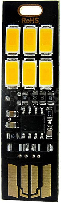 Llavero lámpara USB 6 LED 1W atenuación táctil blanco cálido