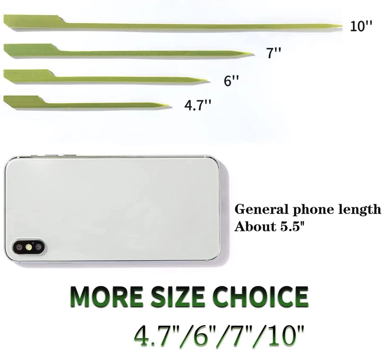 Pinchos bambú 10" 200uds para asar brochetas frutas