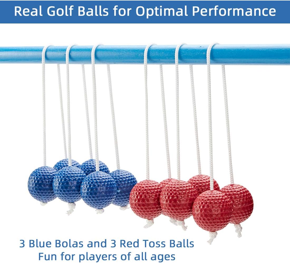 6 Pelotas Golf Repuesto Juego Escalera 3 Rojos 3 Azules