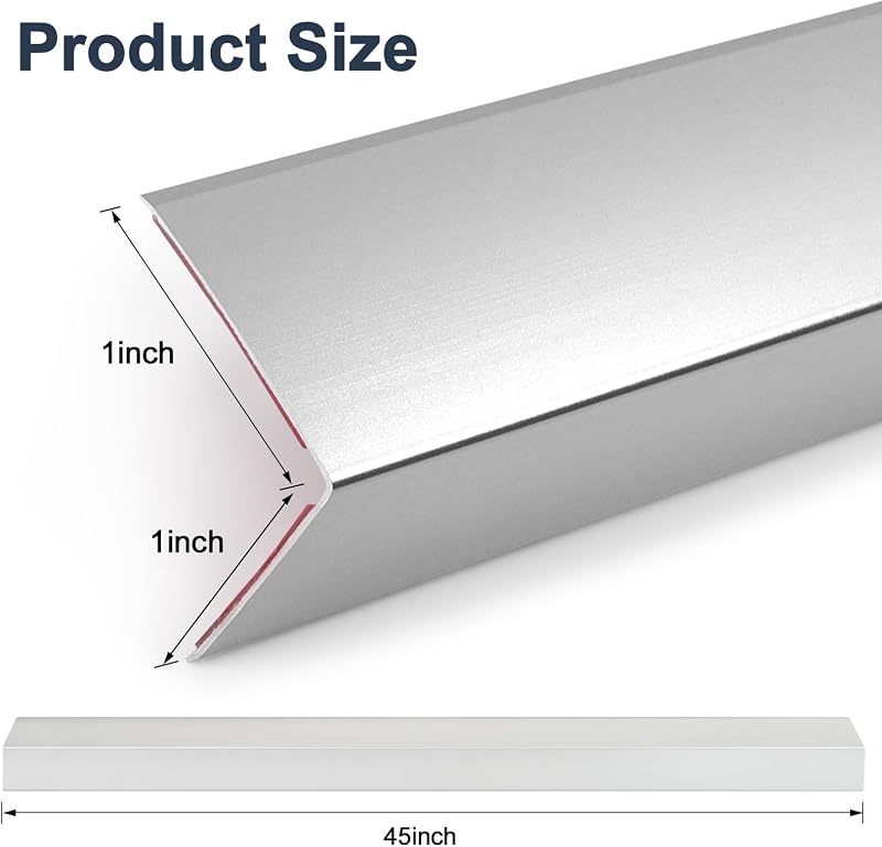 4 Protectores esquina aluminio autoadhesivos para muebles