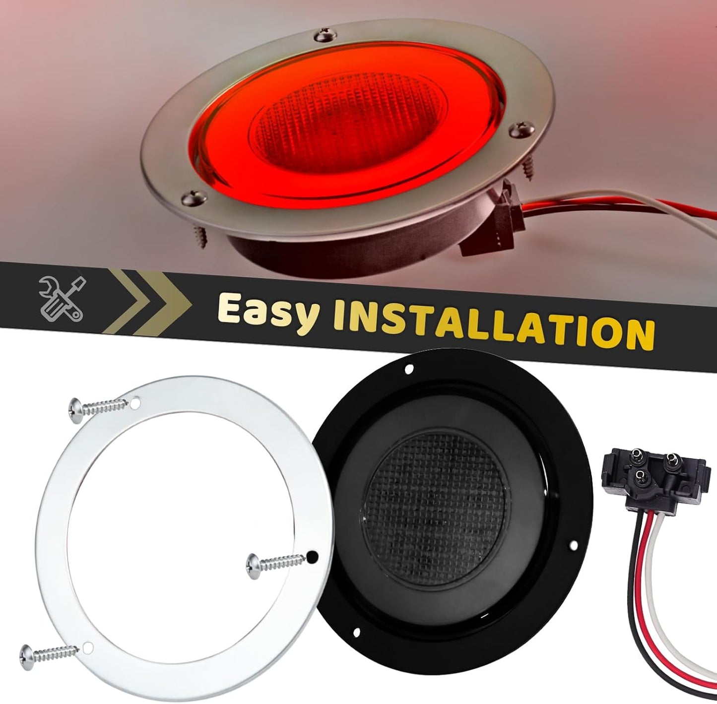 2 Pzas Lentes Ahumados LED Luces Camión Remolque 64 LEDs