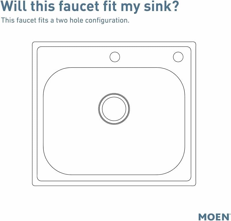 Grifo cocina comercial Moen M-Dura cromado manija pared 8713
