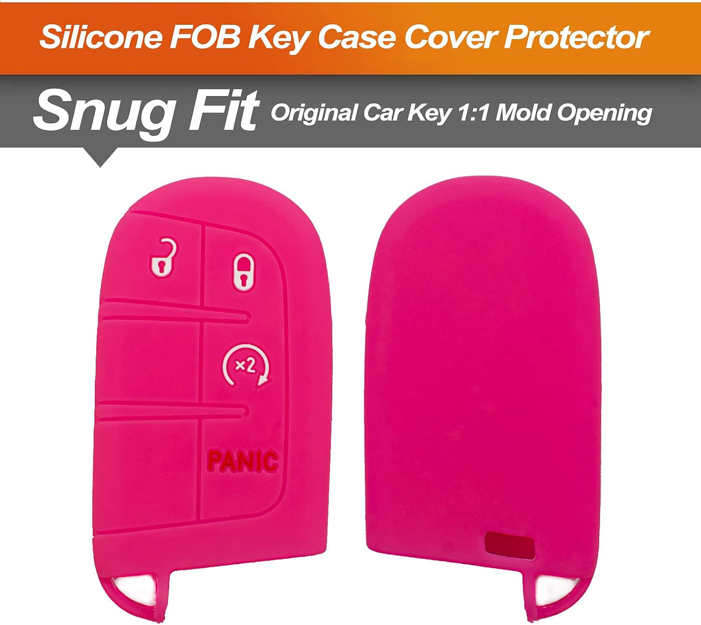 Funda llavero silicona comp Dodge Jeep Chrysler Fiat