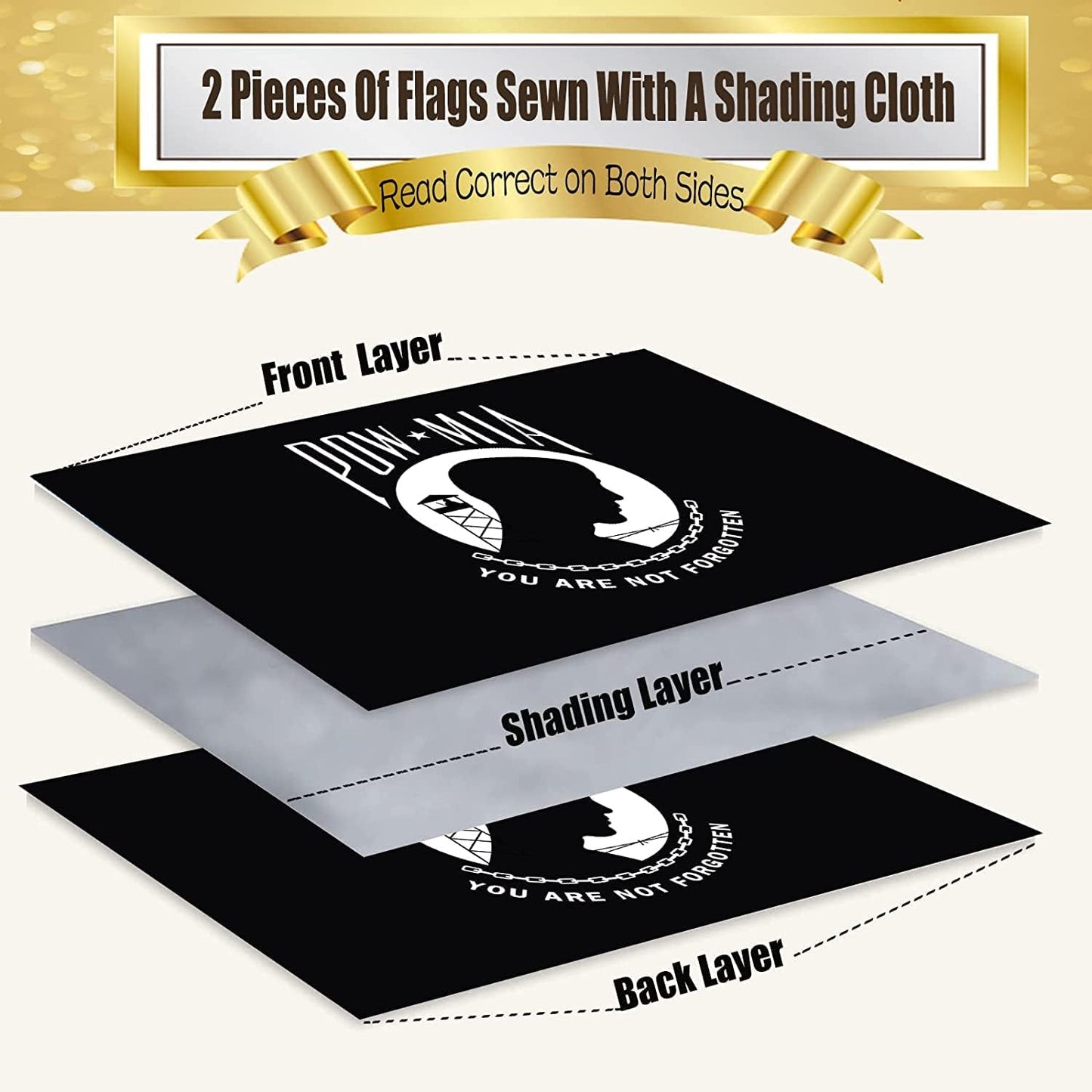 Bandera Mia Pow doble cara 2x3m nailon antidecoloración