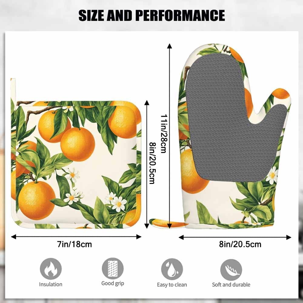 Manopla horno naranja soporte olla silicona resistente calor