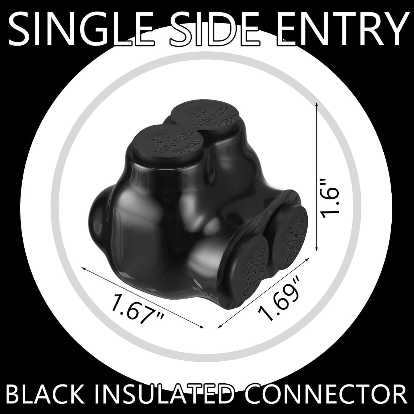 10 Conectores Cable 2-6 AWG Entrada Única 2 Puertos
