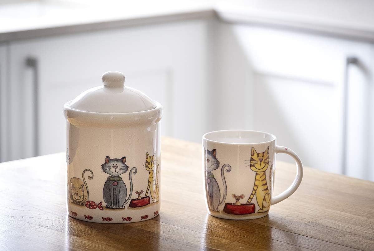 Tarro cerámica con tapa para gatos 35oz