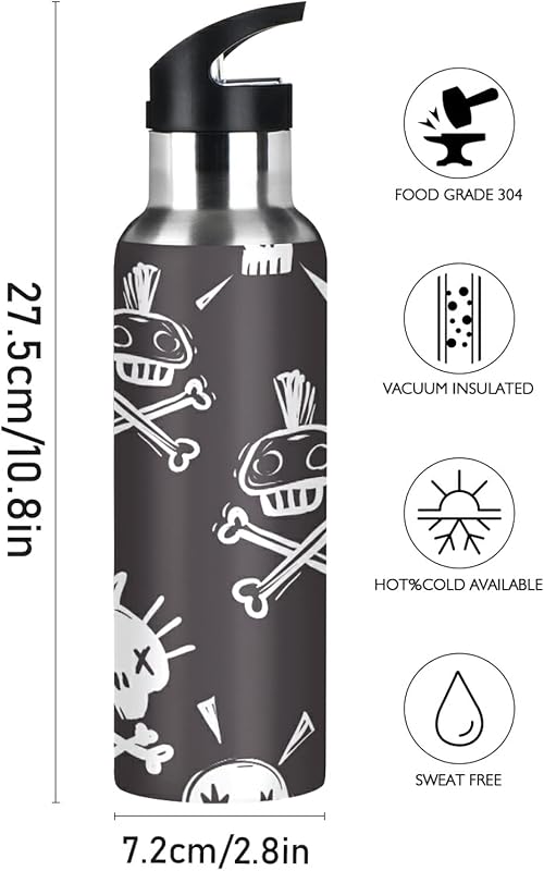 Botella agua deportiva acero inox 22oz sin BPA