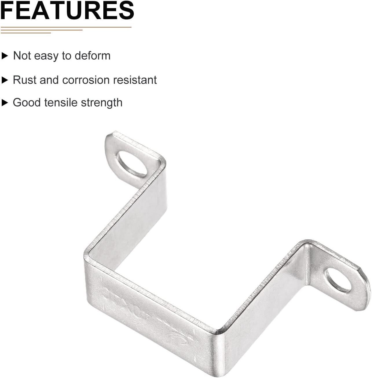 Soporte U acero inox 304 1.496x1.654pulg set 6