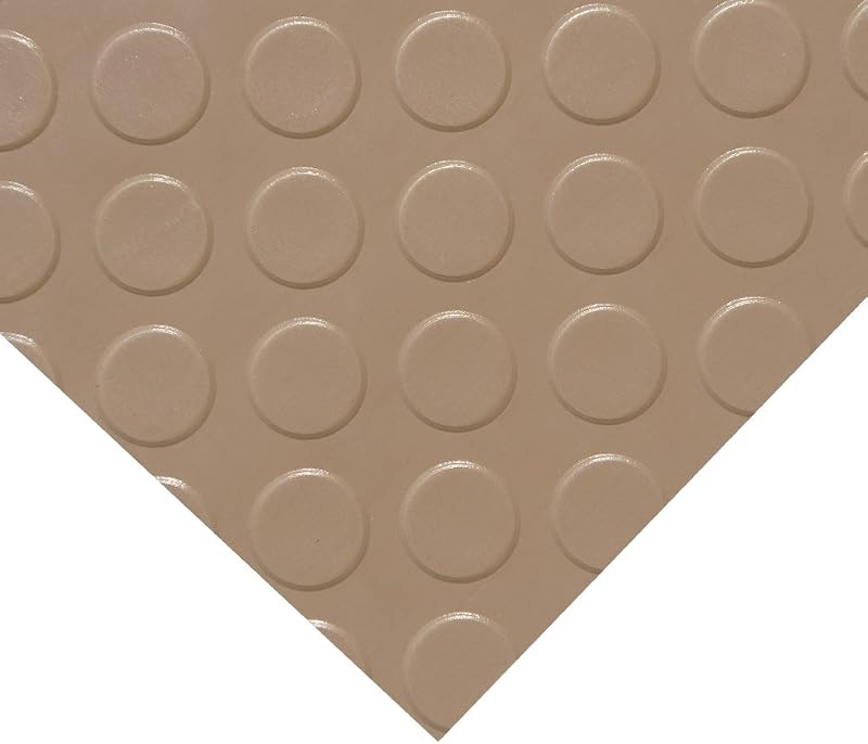 Piso PVC metálico con relieve circular