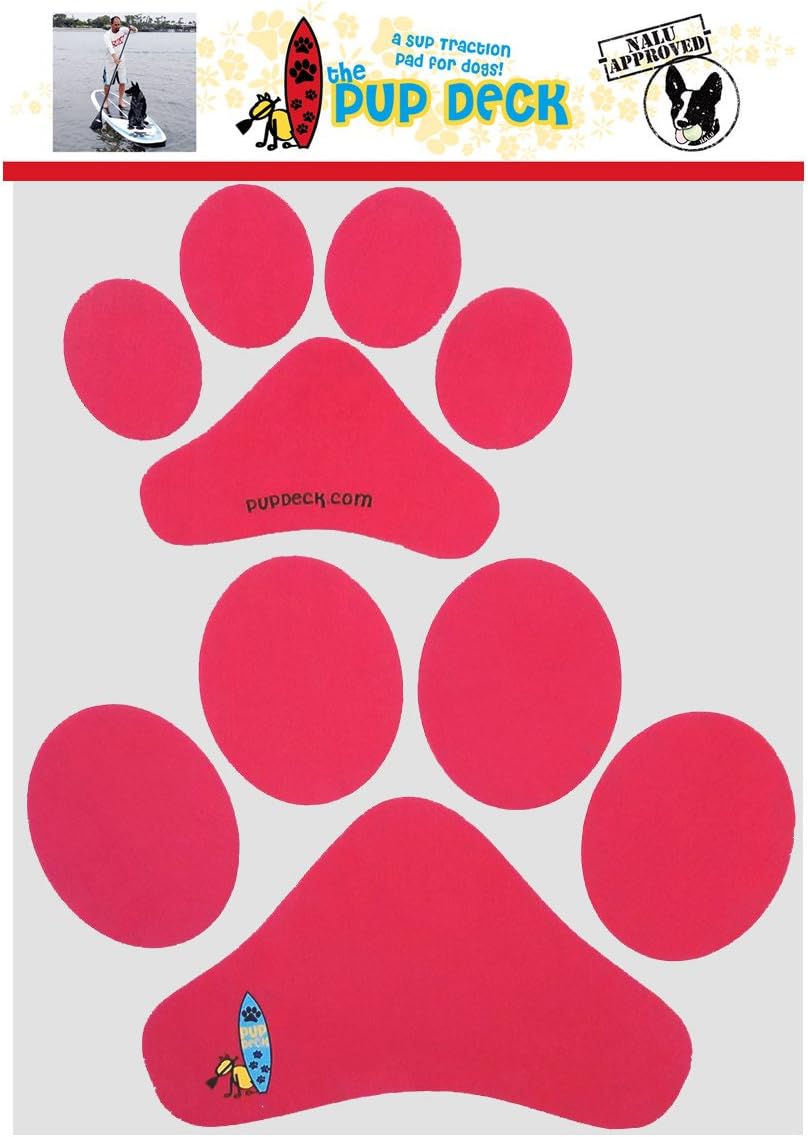 Palo de paddle para perros SUP con diseño de huellas