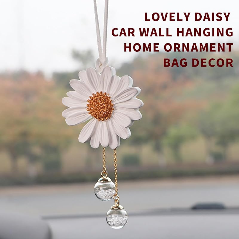 Adorno colgante flor para espejo retrovisor automóvil