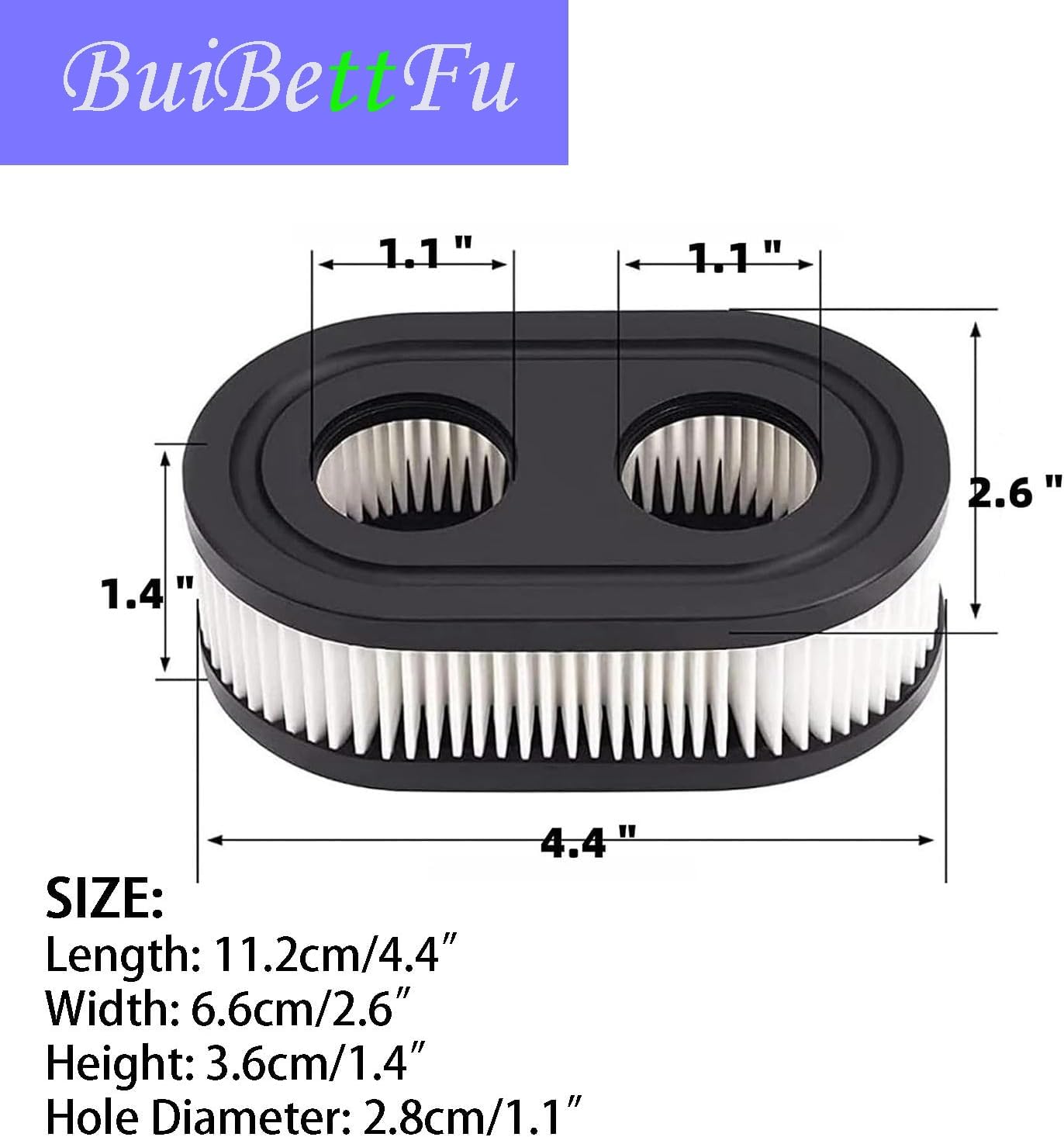 Filtro aire cortacésped repuesto comp T&B TB110 TB200 TB230