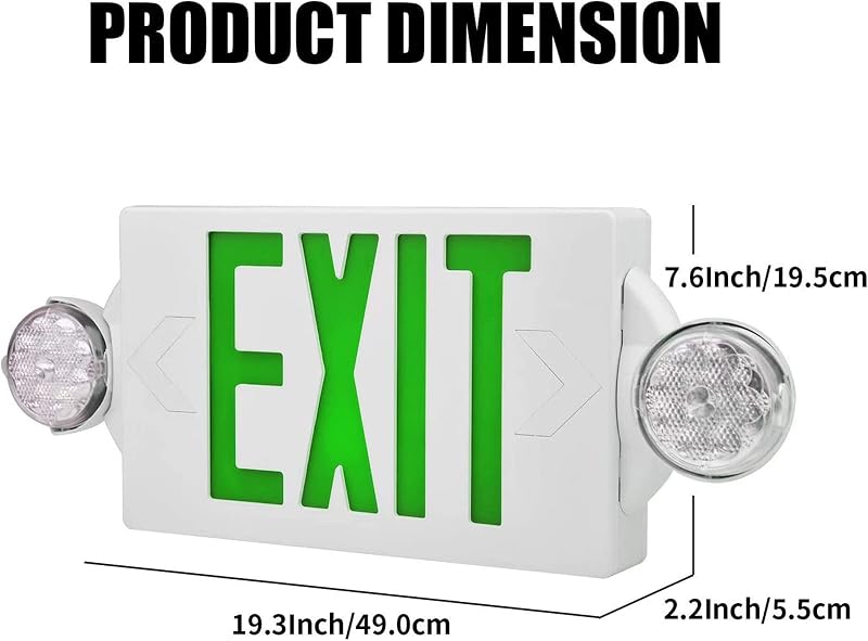 Luz LED emergencia señal salida certificada UL con batería