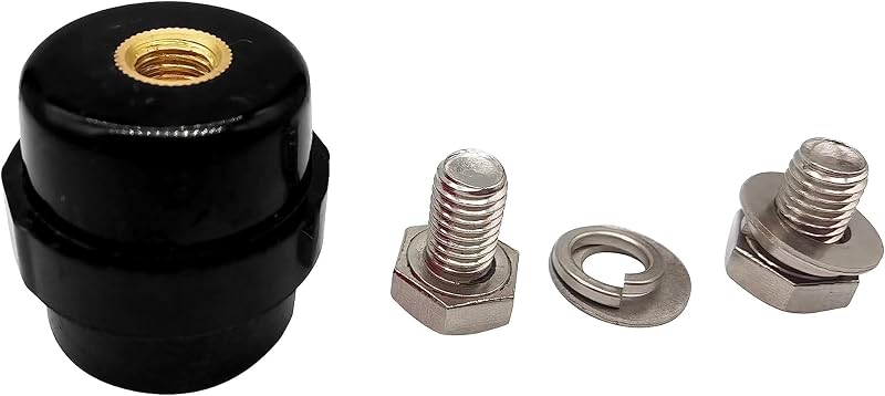 Aisladores barra colectora SM-40 M10 negro 8 pzas