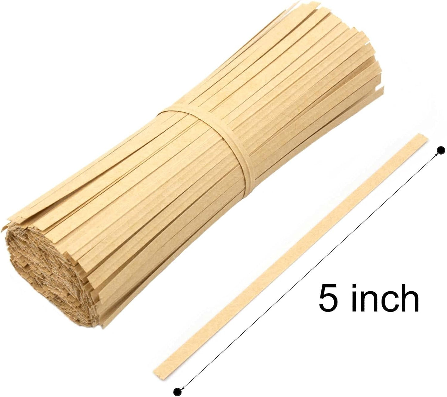 500 Lazos Kraft 5pulg para Pan Bolsas Café Pasteles